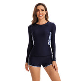 Rashguard-Langarm-Sonnenshirt mit Boyleg-Unterteil